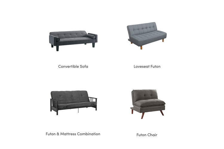 Types of store futon mattresses